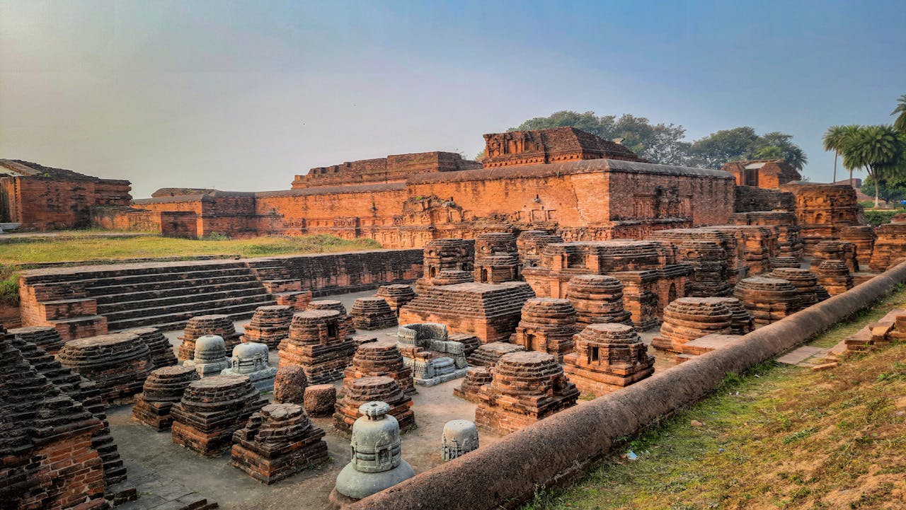 Explore the ancient ruins of Nalanda University, a treasure of Indian heritage and archaeology.